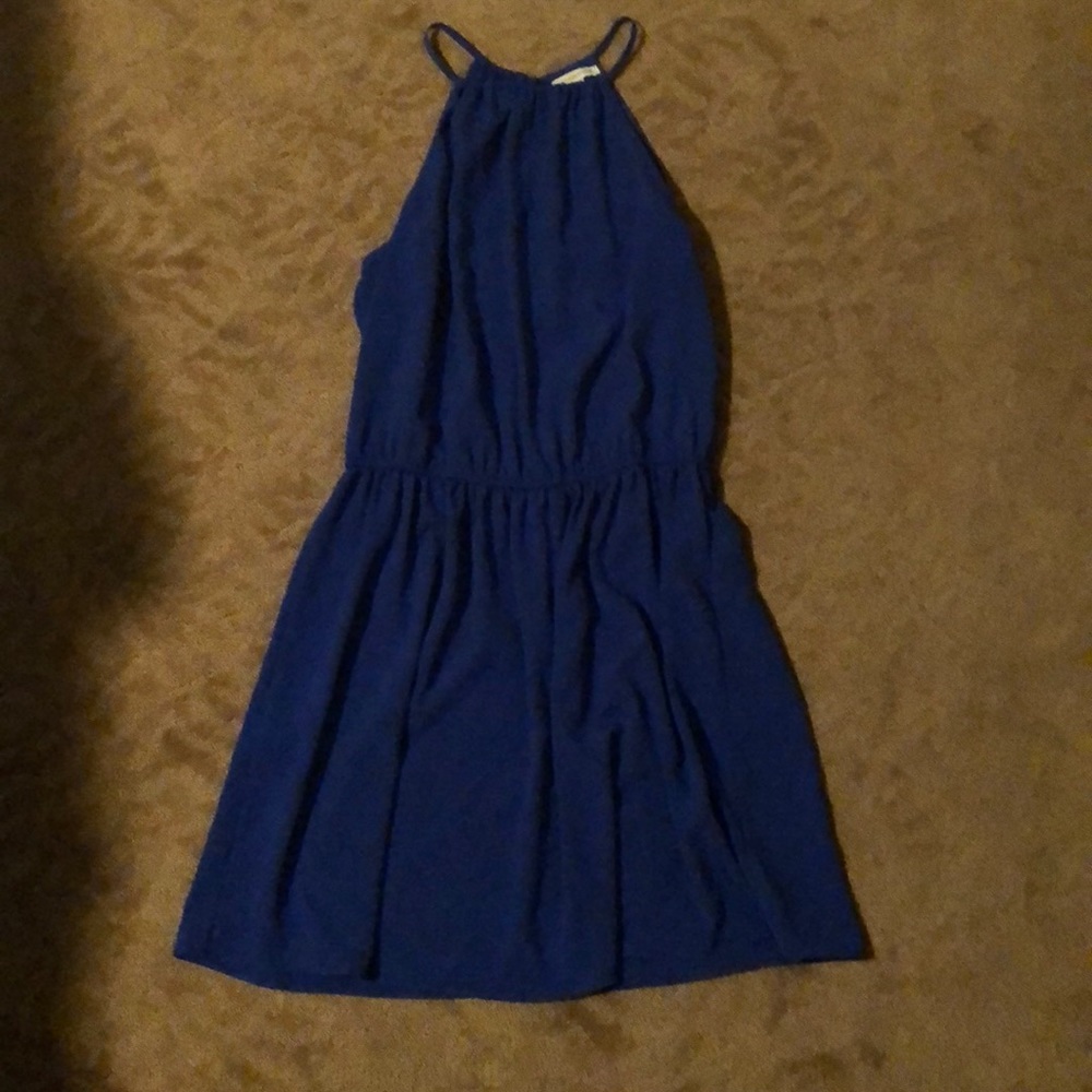 Blue halter dress